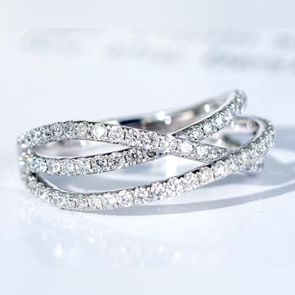 🌸925S Plated CZ Wrap Ring - Picture 5 of 5